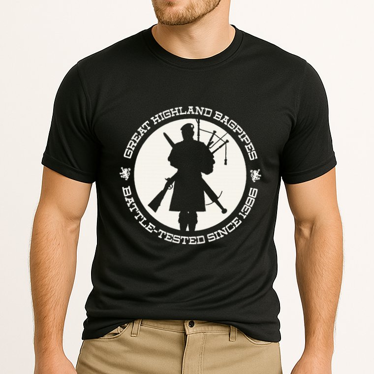 Great Highland Bagpipes Battle Tested Since 1396 Cooling Performance Crew T-Shirt