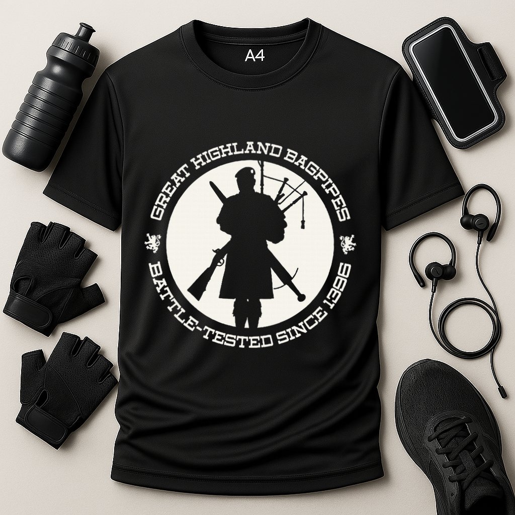 Great Highland Bagpipes Battle Tested Since 1396 Cooling Performance Crew T-Shirt