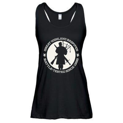 Great Highland Bagpipes Battle Tested Since 1396 Ladies Essential Flowy Tank