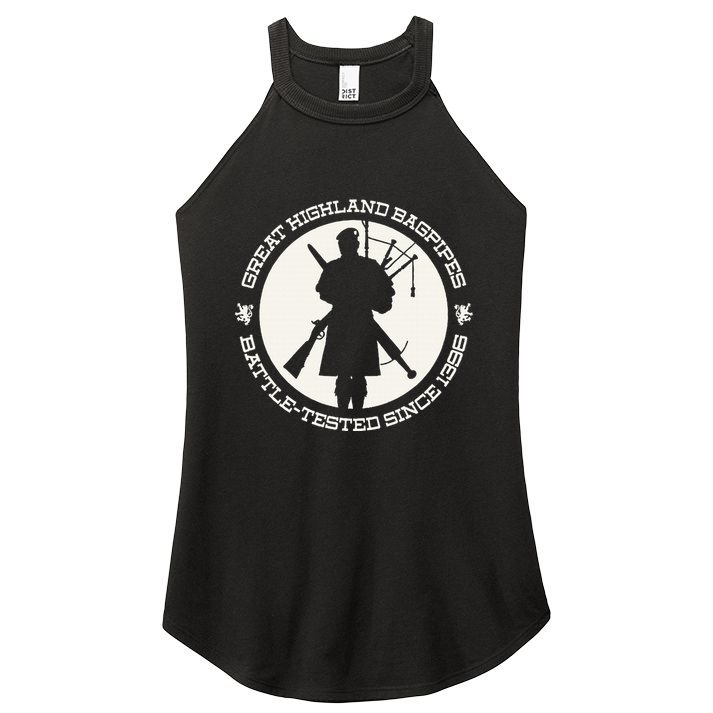 Great Highland Bagpipes Battle Tested Since 1396 Women's Perfect Tri Rocker Tank