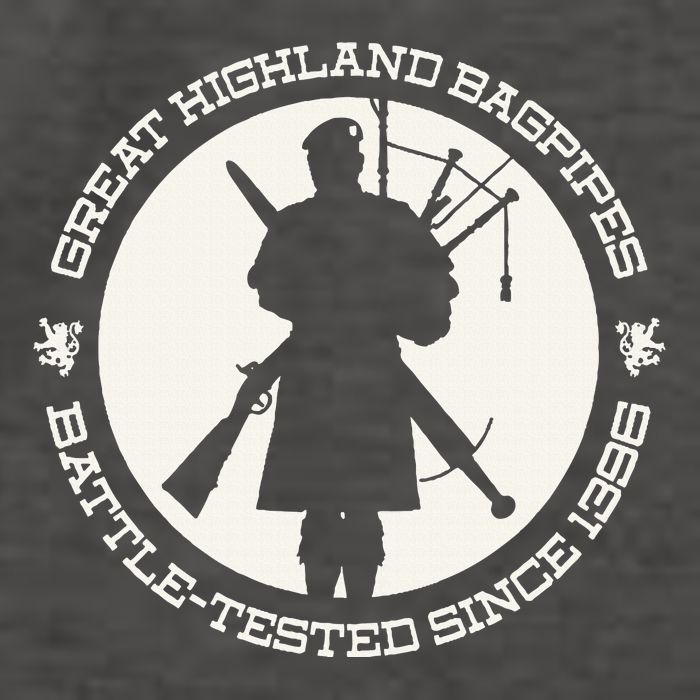 Great Highland Bagpipes Battle Tested Since 1396 Vector Backpack