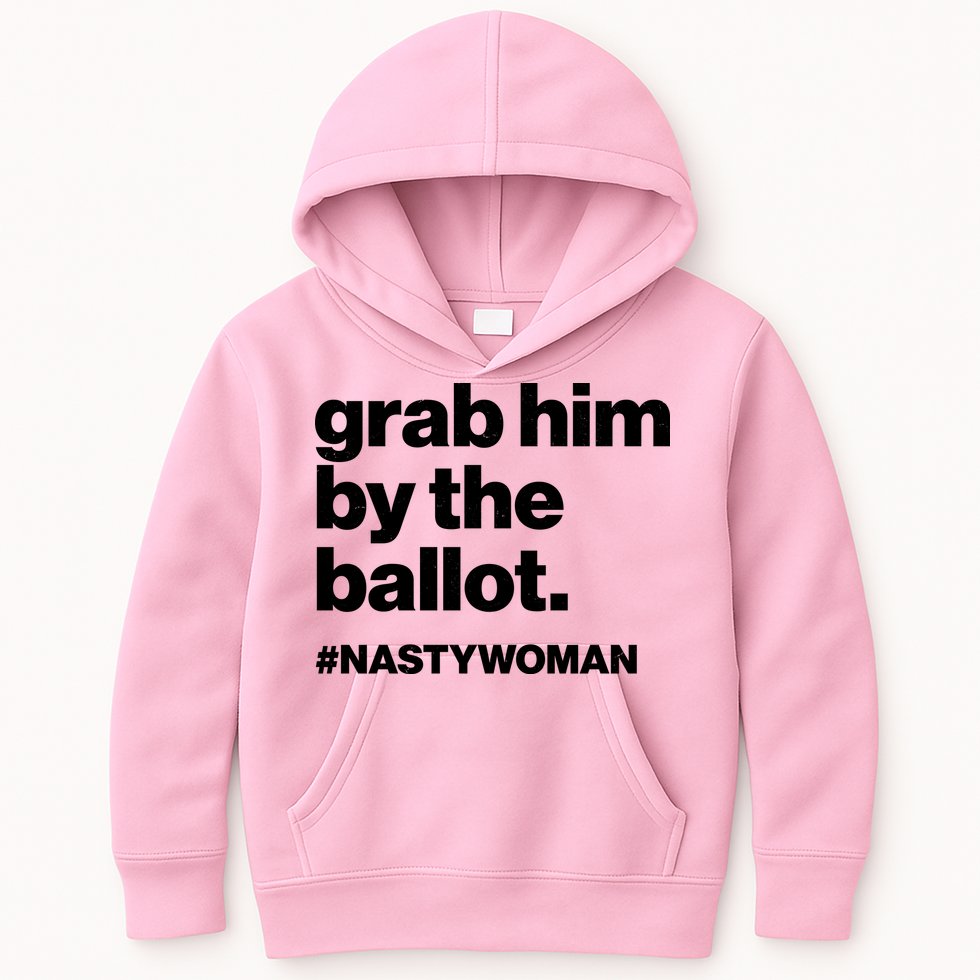 Grab Him By The Ballot #Nastywoman Kids Hoodie