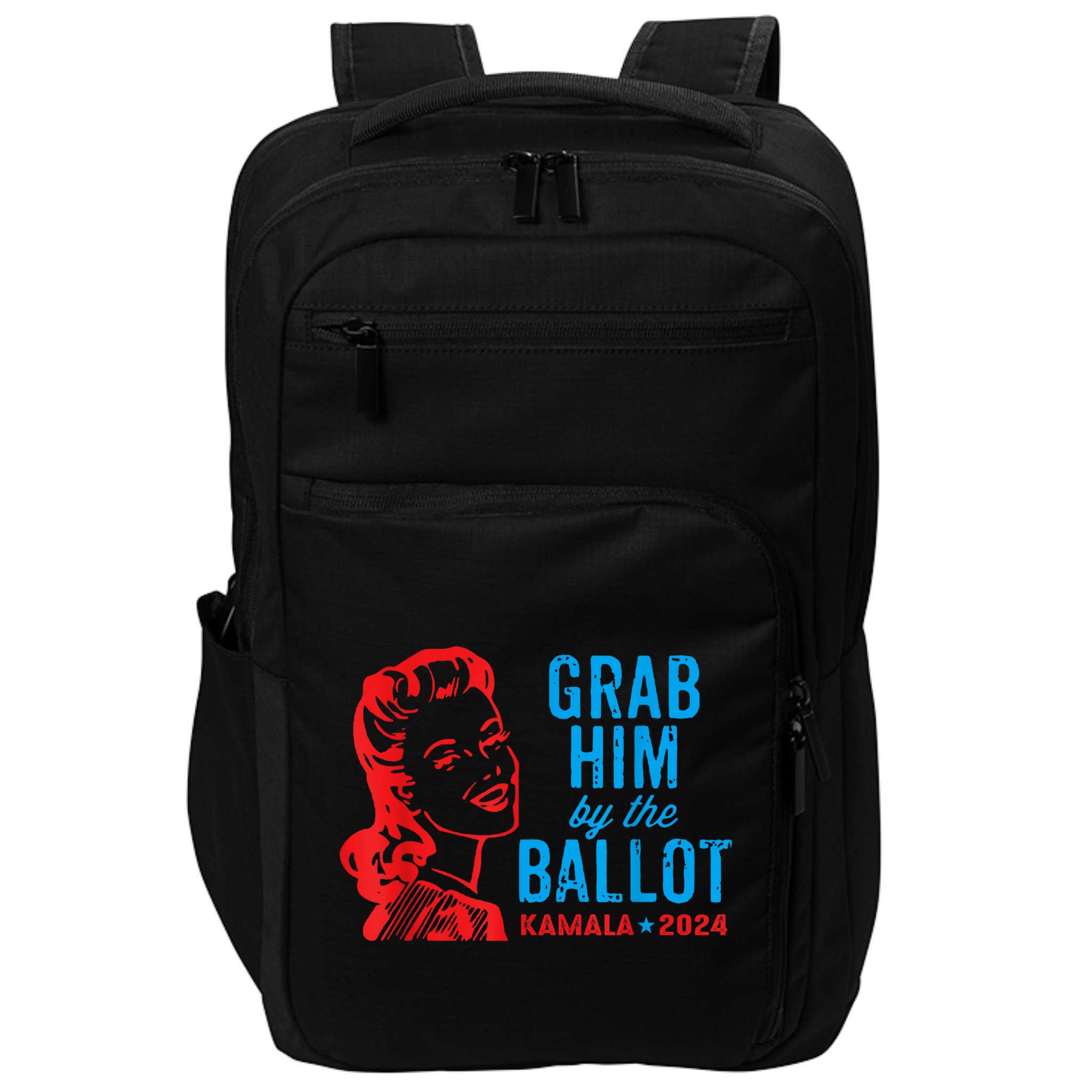 Grab Him By The Ballot Kamala 2024 Funny Harris Election Impact Tech Backpack
