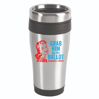Grab Him By The Ballot Kamala 2024 Funny Harris Election 16oz Travel Tumbler