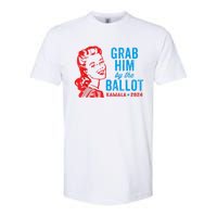 Grab Him By The Ballot Kamala 2024 Funny Harris Election Softstyle® CVC T-Shirt