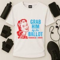 Grab Him By The Ballot Kamala 2024 Funny Harris Election Cooling Performance Crew T-Shirt