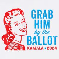 Grab Him By The Ballot Kamala 2024 Funny Harris Election 11oz C Handle Ceramic Mug