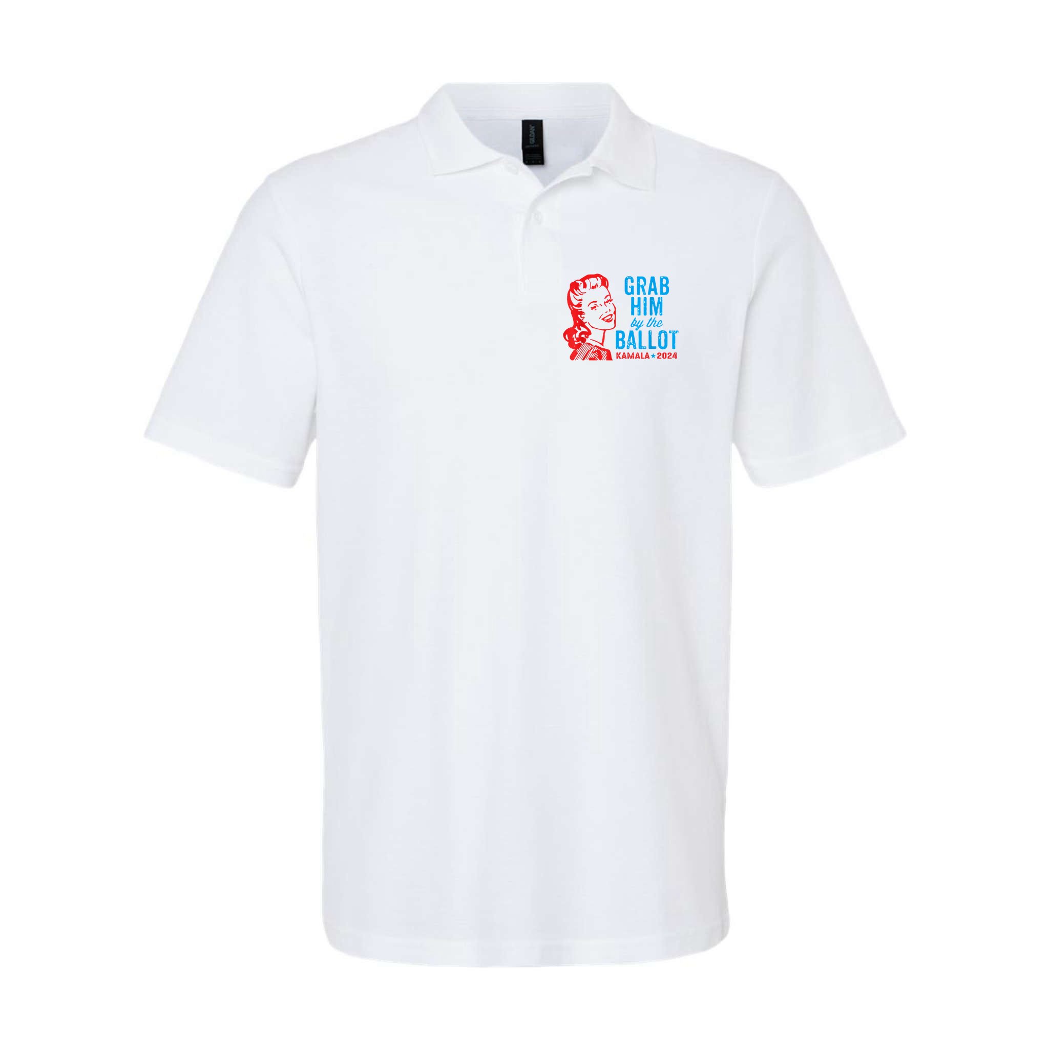 Grab Him By The Ballot Kamala 2024 Funny Harris Election Polo