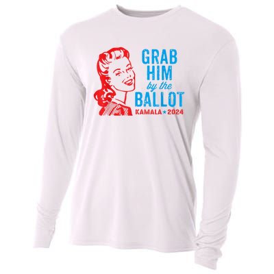 Grab Him By The Ballot Kamala 2024 Funny Harris Election Cooling Performance Long Sleeve Crew