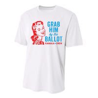 Grab Him By The Ballot Kamala 2024 Funny Harris Election Performance Sprint T-Shirt