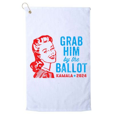 Grab Him By The Ballot Kamala 2024 Funny Harris Election Golf Towel