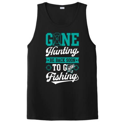 Gone Hunting Be Back Soon To Go Fishing Bass Essential Idea Gift PosiCharge Competitor Tank