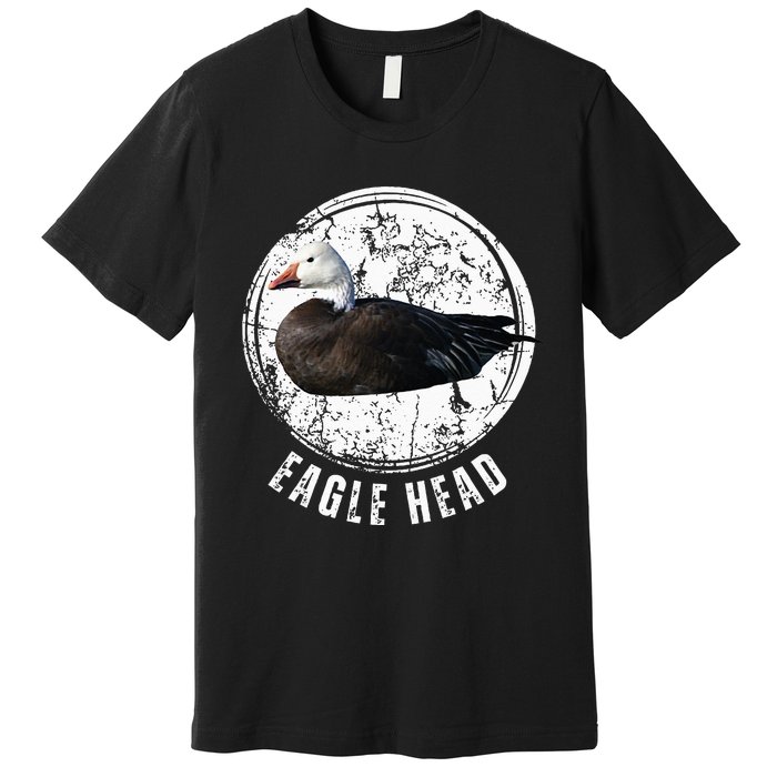 Goose Hunting Blue Goose Eagle Head Premium T-Shirt