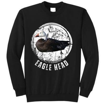 Goose Hunting Blue Goose Eagle Head Tall Sweatshirt