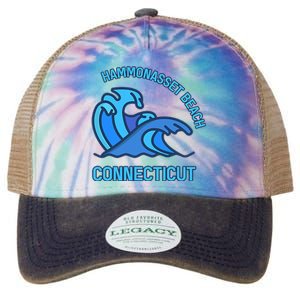 Graphic Hammonasset Beach Connecticut Pocket Wave Souvenir Legacy Tie Dye Trucker Hat