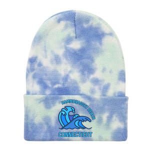 Graphic Hammonasset Beach Connecticut Pocket Wave Souvenir Tie Dye 12in Knit Beanie