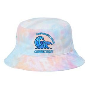 Graphic Hammonasset Beach Connecticut Pocket Wave Souvenir Tie Dye Newport Bucket Hat