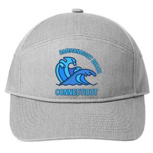 Graphic Hammonasset Beach Connecticut Pocket Wave Souvenir 7-Panel Snapback Hat