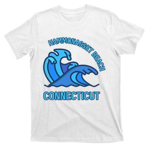 Graphic Hammonasset Beach Connecticut Pocket Wave Souvenir T-Shirt