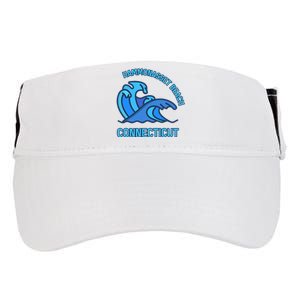 Graphic Hammonasset Beach Connecticut Pocket Wave Souvenir Adult Drive Performance Visor