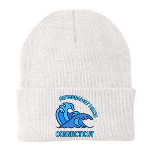 Graphic Hammonasset Beach Connecticut Pocket Wave Souvenir Knit Cap Winter Beanie