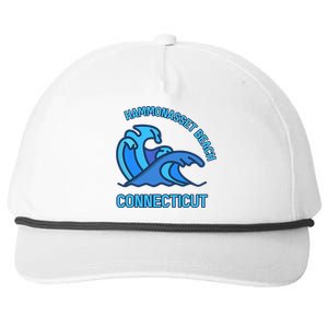 Graphic Hammonasset Beach Connecticut Pocket Wave Souvenir Snapback Five-Panel Rope Hat