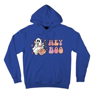 Groovy Hey Boo Cute Ghost Funny Halloween Gift Hoodie