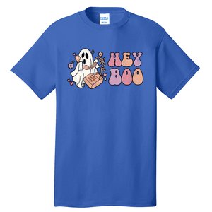 Groovy Hey Boo Cute Ghost Funny Halloween Gift Tall T-Shirt