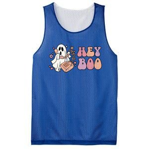 Groovy Hey Boo Cute Ghost Funny Halloween Gift Mesh Reversible Basketball Jersey Tank