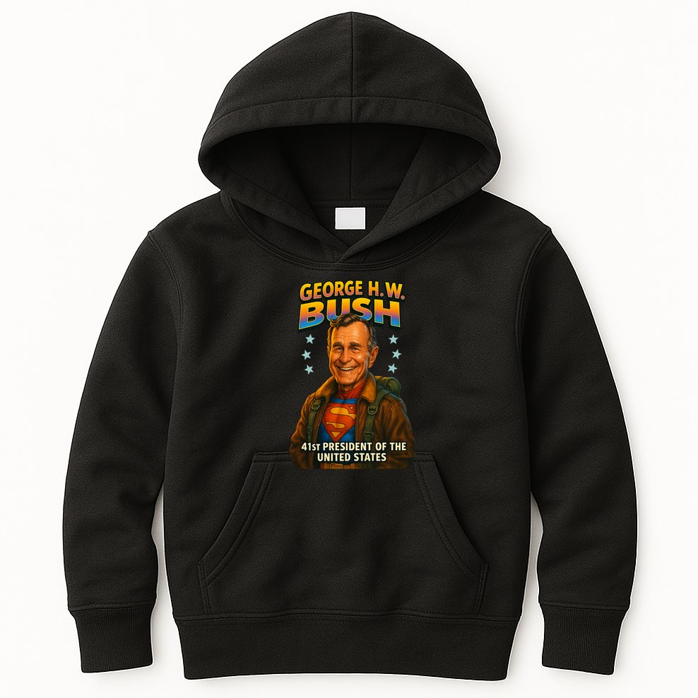 George H.W. Bush The Presidential Chronicles Kids Hoodie