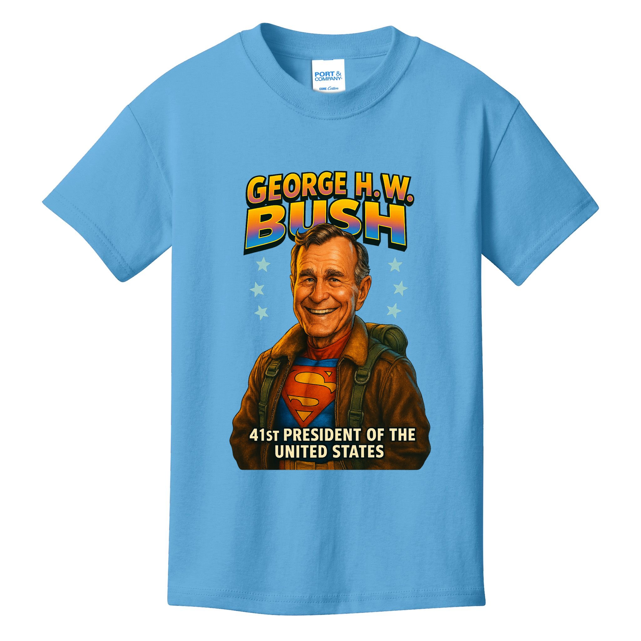 George H.W. Bush The Presidential Chronicles Kids T-Shirt