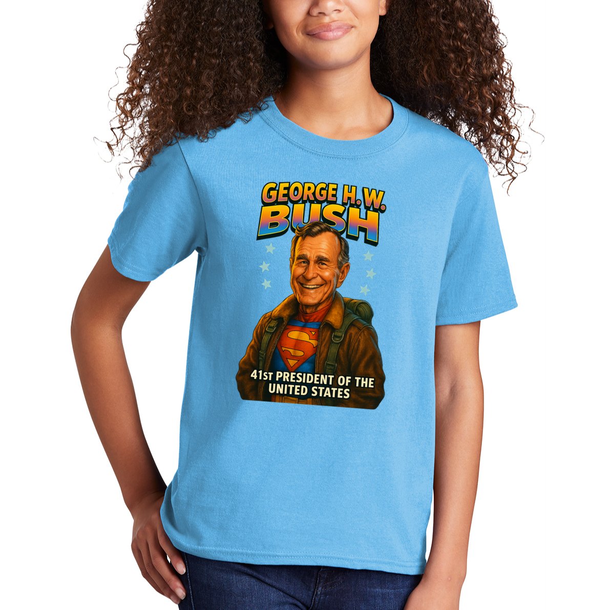 George H.W. Bush The Presidential Chronicles Kids T-Shirt