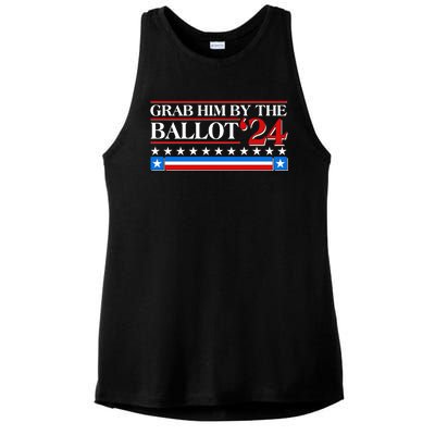 Grab Him By The Ballot 2024 Ladies PosiCharge Tri-Blend Wicking Tank