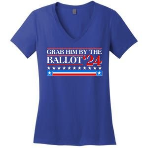 Grab Him By The Ballot 2024 Women's V-Neck T-Shirt