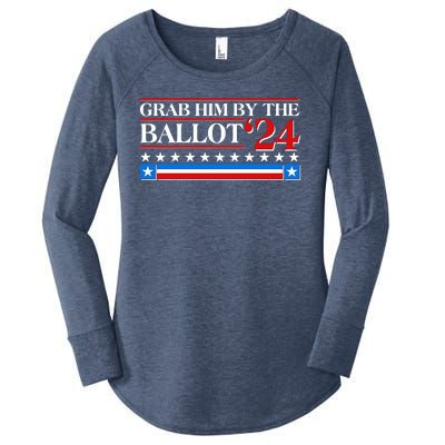 Grab Him By The Ballot 2024 Women's Perfect Tri Tunic Long Sleeve Shirt