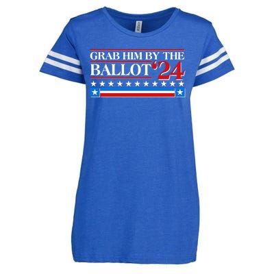 Grab Him By The Ballot 2024 Enza Ladies Jersey Football T-Shirt