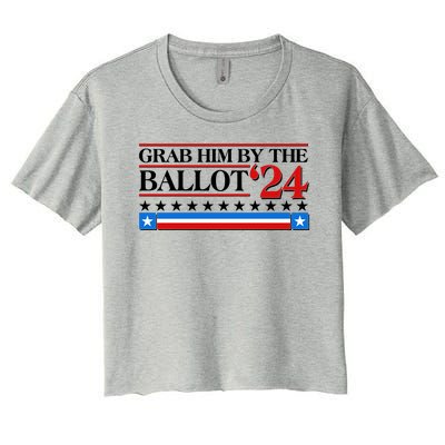 Grab Him By The Ballot 2024 Women's Crop Top Tee