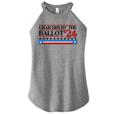 Grab Him By The Ballot 2024 Women's Perfect Tri Rocker Tank