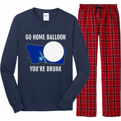 Go Home Balloon You're Drunk Funny Chinese Spy Balloon Long Sleeve Pajama Set