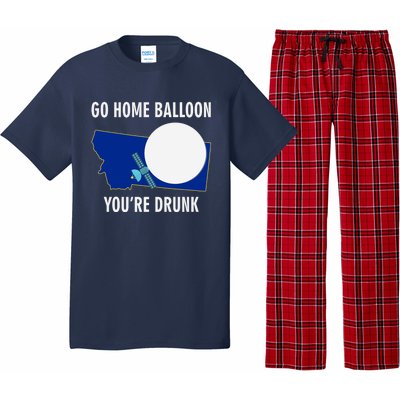 Go Home Balloon You're Drunk Funny Chinese Spy Balloon Pajama Set