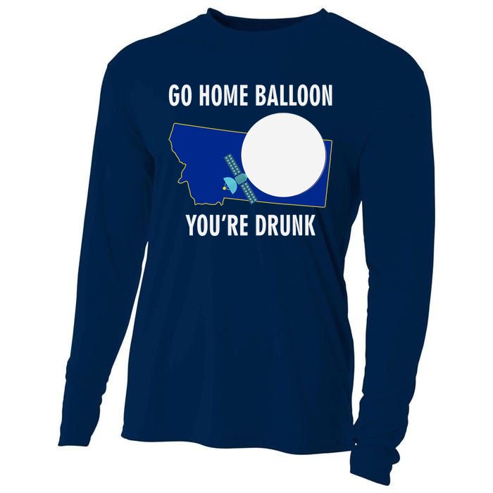 Go Home Balloon You're Drunk Funny Chinese Spy Balloon Cooling Performance Long Sleeve Crew