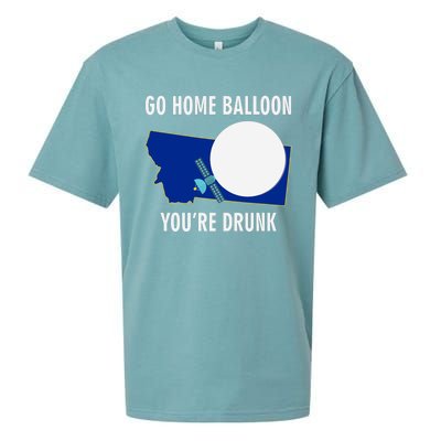 Go Home Balloon You're Drunk Funny Chinese Spy Balloon Sueded Cloud Jersey T-Shirt