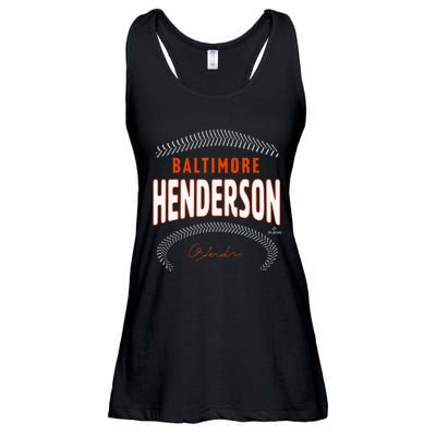 Gunnar Henderson Baltimore Name & Number Ladies Essential Flowy Tank