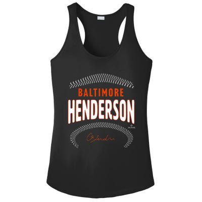 Gunnar Henderson Baltimore Name & Number Ladies PosiCharge Competitor Racerback Tank