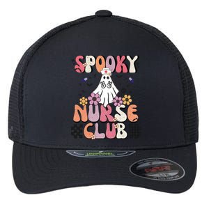 Groovy Halloween Boo Crew School Nurse Halloween Boo Crew Gift Flexfit Unipanel Trucker Cap