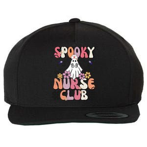 Groovy Halloween Boo Crew School Nurse Halloween Boo Crew Gift Wool Snapback Cap