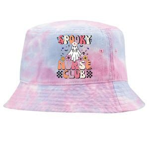 Groovy Halloween Boo Crew School Nurse Halloween Boo Crew Gift Tie-Dyed Bucket Hat