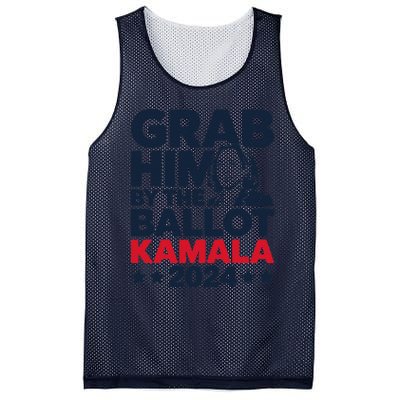 Grab Him By The Ballot Kamala 2024 Mesh Reversible Basketball Jersey Tank