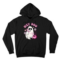 Groovy Hey Boo Cute Ghost Funny Halloween Girls Kids Hoodie