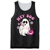 Groovy Hey Boo Cute Ghost Funny Halloween Girls Kids Mesh Reversible Basketball Jersey Tank